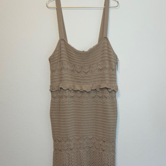 Eloquii Crochet Maxi Dress Birch Size 14/16 - Picture 2 of 10